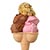 Cono de 3 sabores